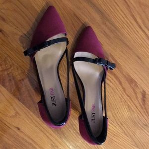 Justfab maroon pumps